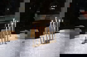 Group of people celebrating on stage