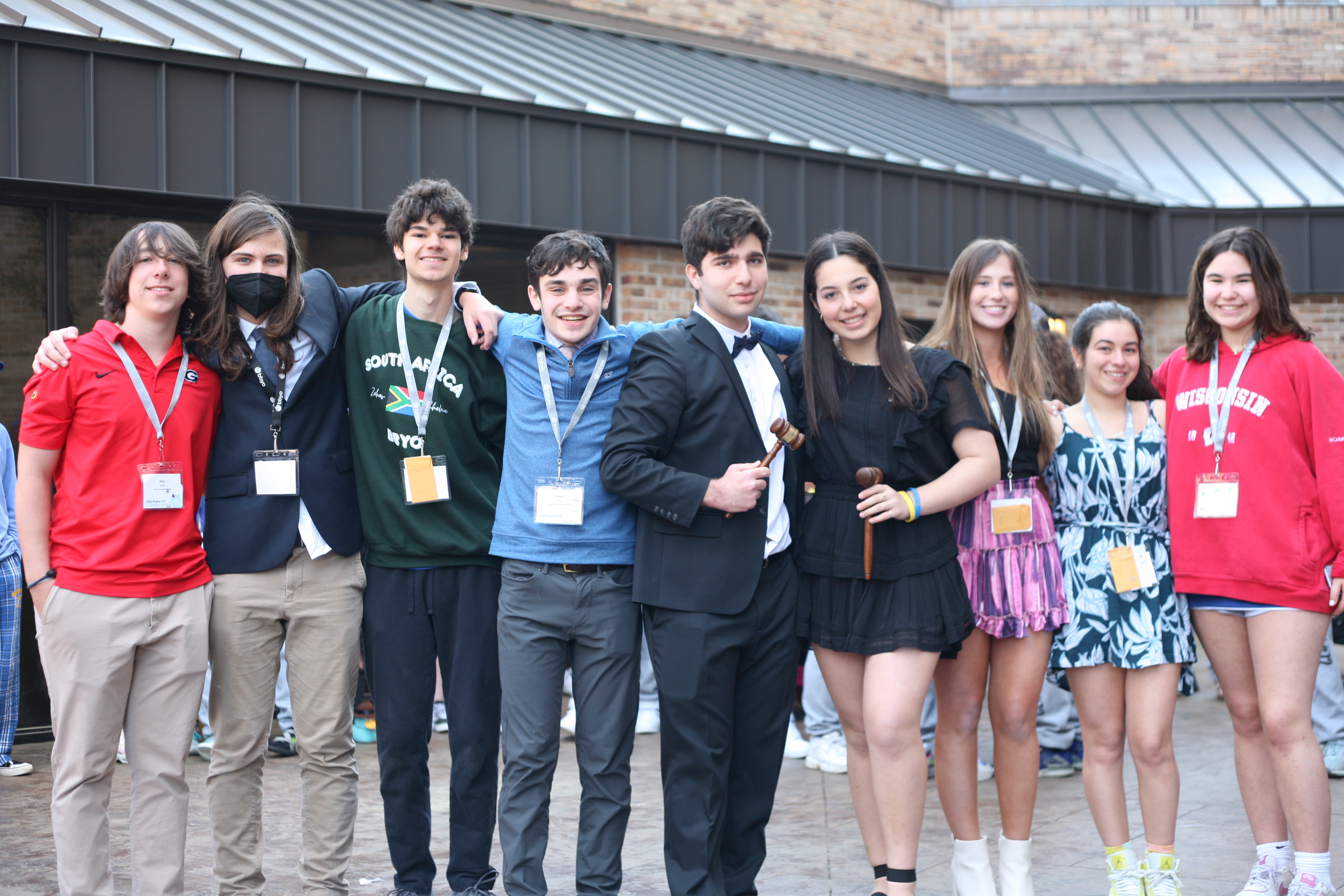 Group of people celebrating on stage