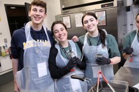 Group of people celebrating on stage