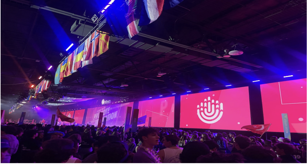 Group of people celebrating on stage
