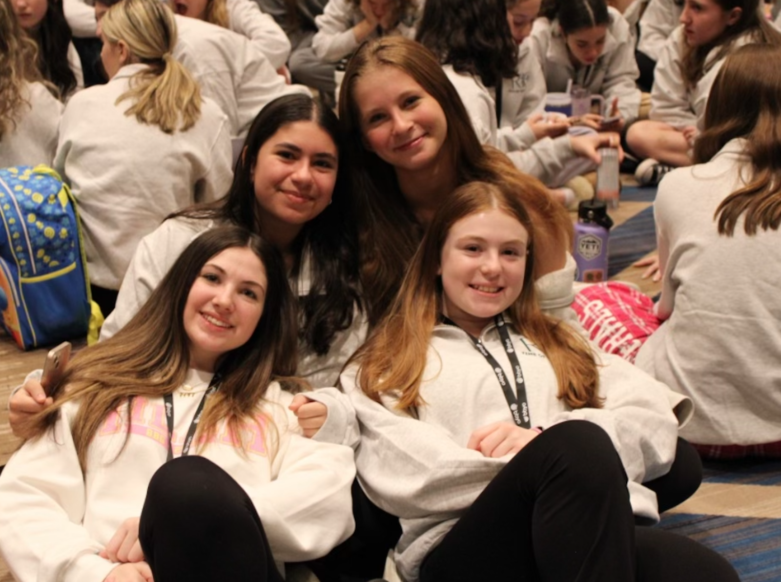 Group of people celebrating on stage