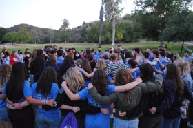 Group of people celebrating on stage