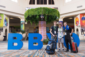 Group of people celebrating on stage
