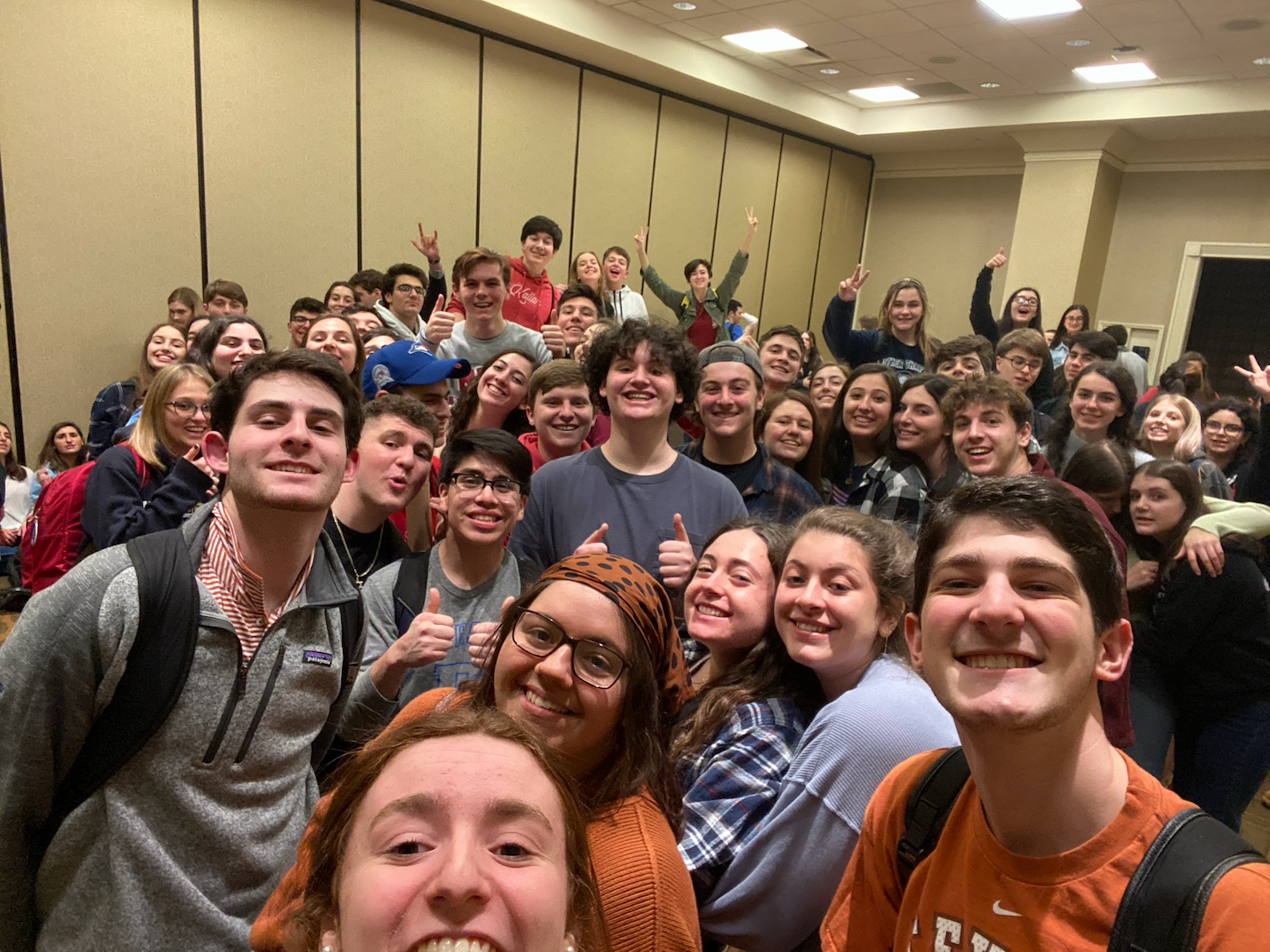 Group of people celebrating on stage