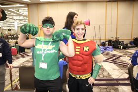 Group of people celebrating on stage