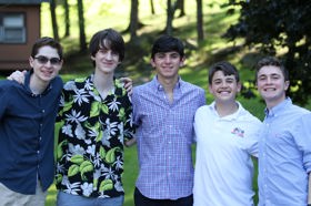 Group of people celebrating on stage