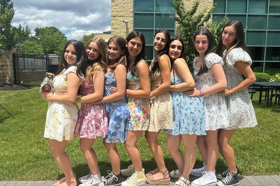 Group of people celebrating on stage