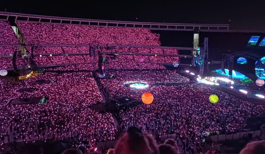 Group of people celebrating on stage