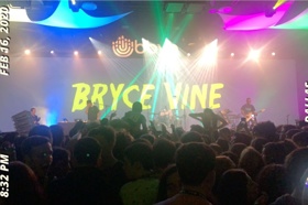 Group of people celebrating on stage