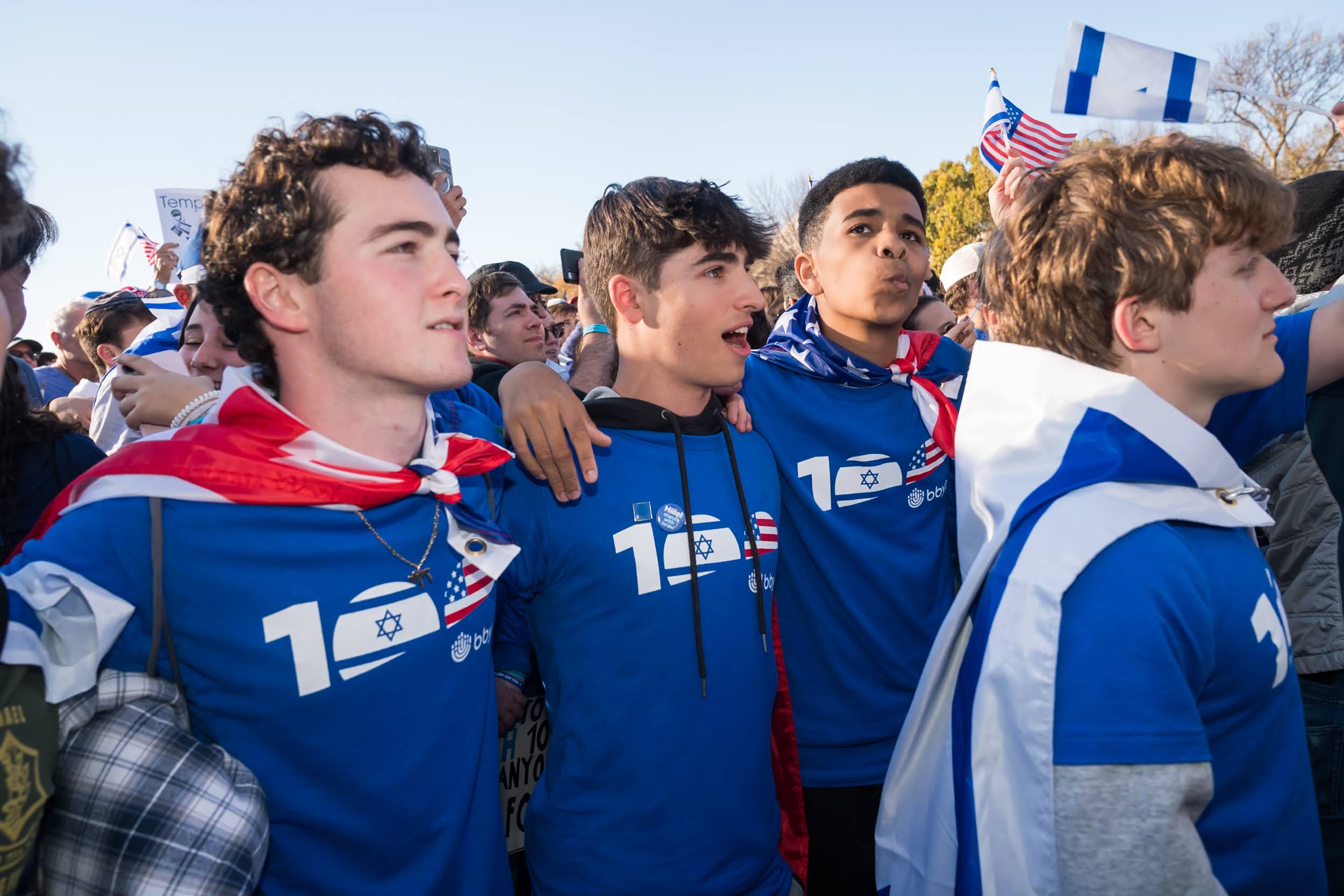 Group of people celebrating on stage