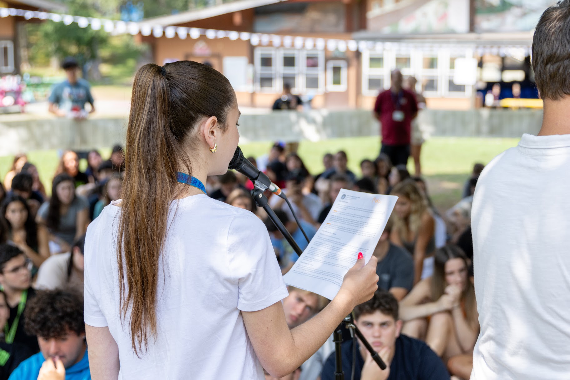 Group of people celebrating on stage