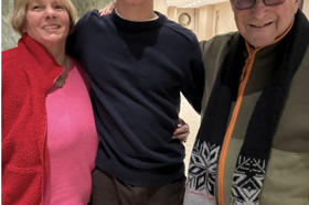 Group of people celebrating on stage