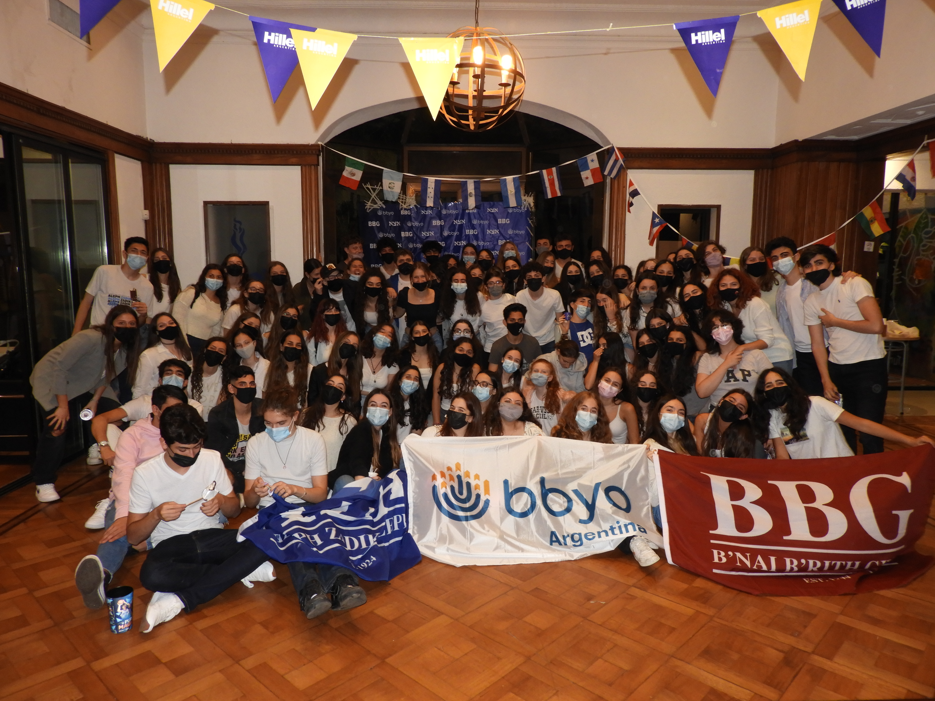 Group of people celebrating on stage