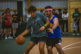 Group of people celebrating on stage