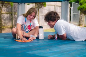 Group of people celebrating on stage