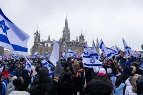 Group of people celebrating on stage