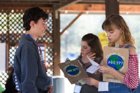 Group of people celebrating on stage