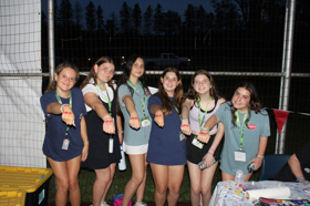 Group of people celebrating on stage