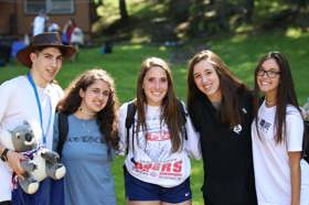Group of people celebrating on stage