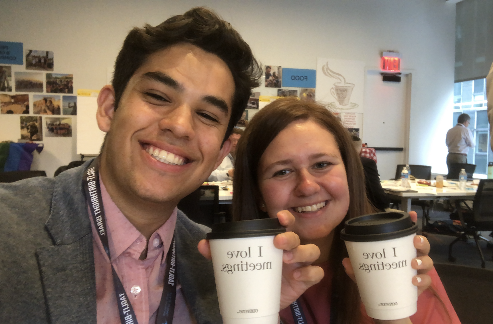 Group of people celebrating on stage