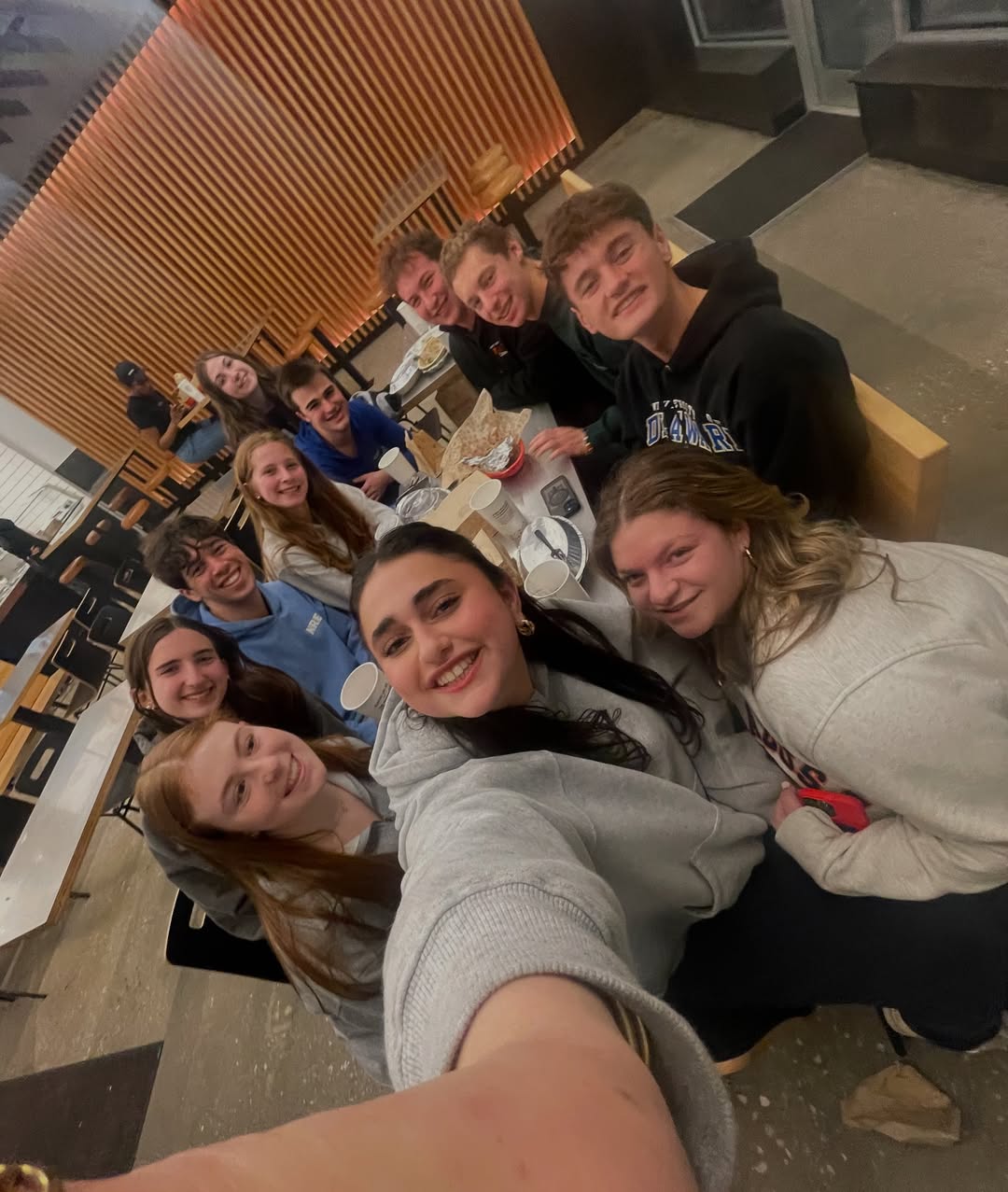 Group of people celebrating on stage