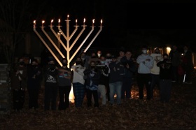 Group of people celebrating on stage