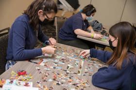 Group of people celebrating on stage