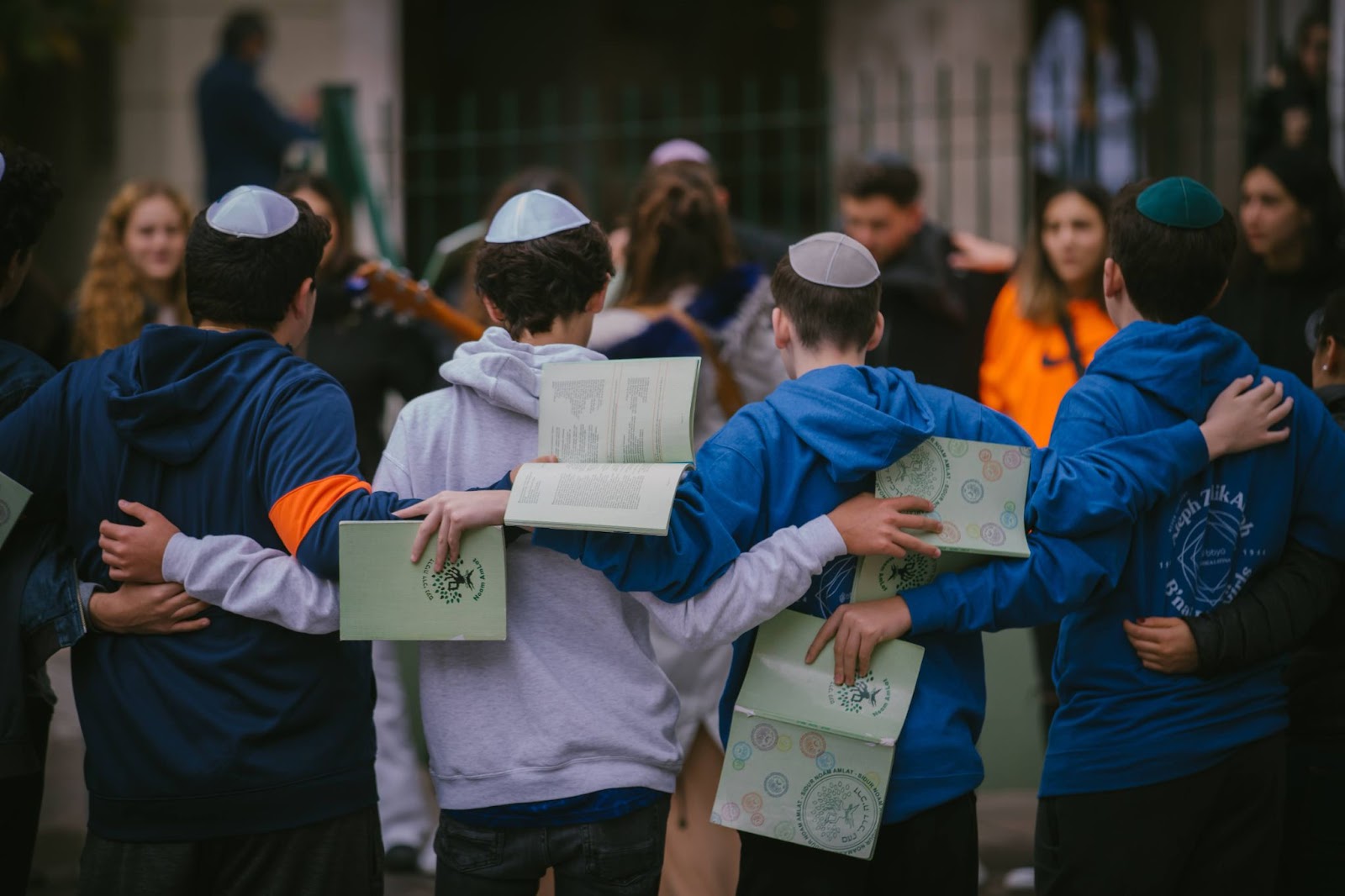 Group of people celebrating on stage