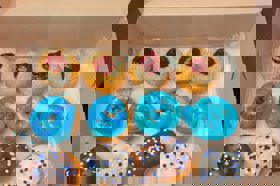 Group of people celebrating on stage