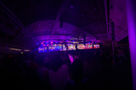 Group of people celebrating on stage