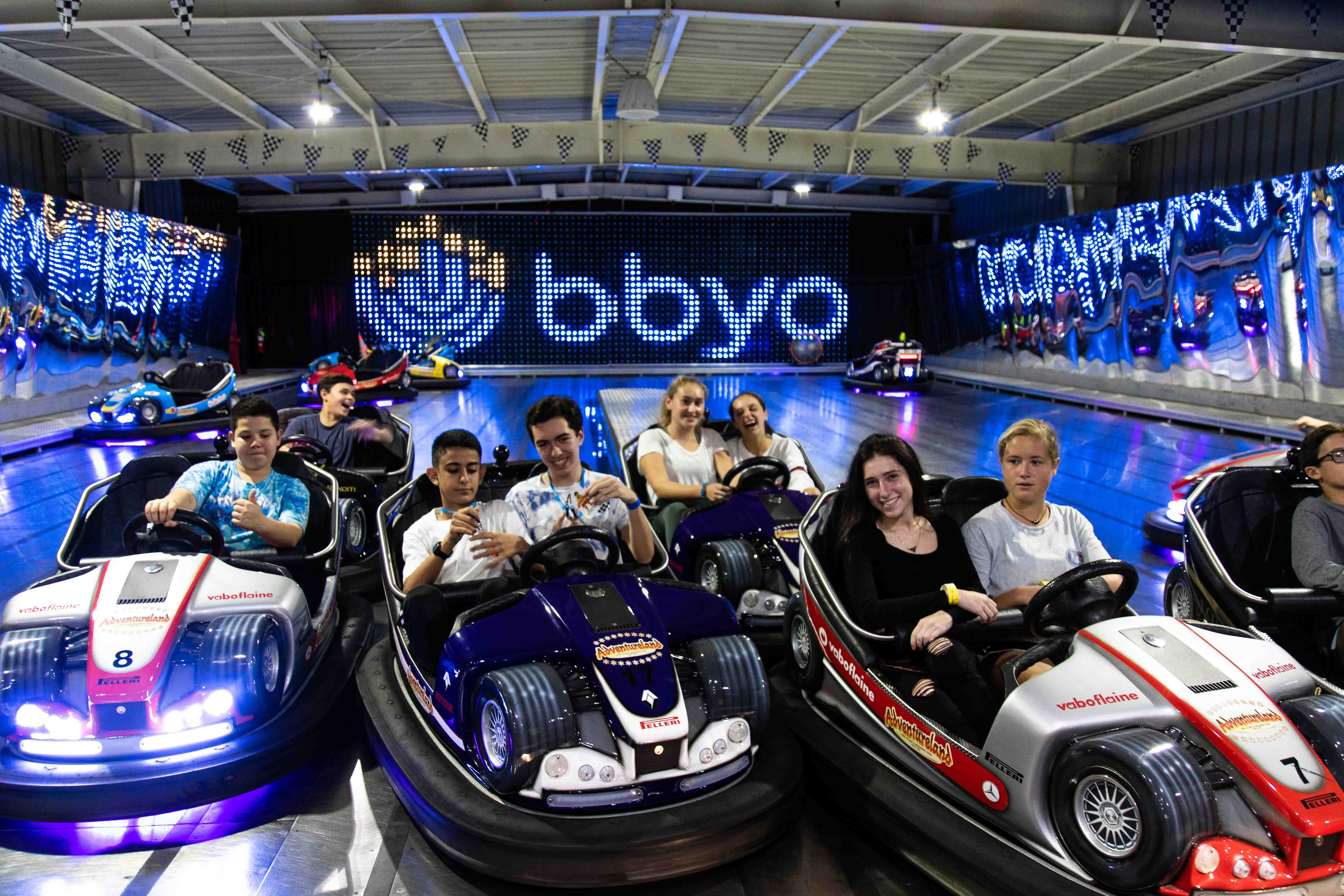 Group of people celebrating on stage