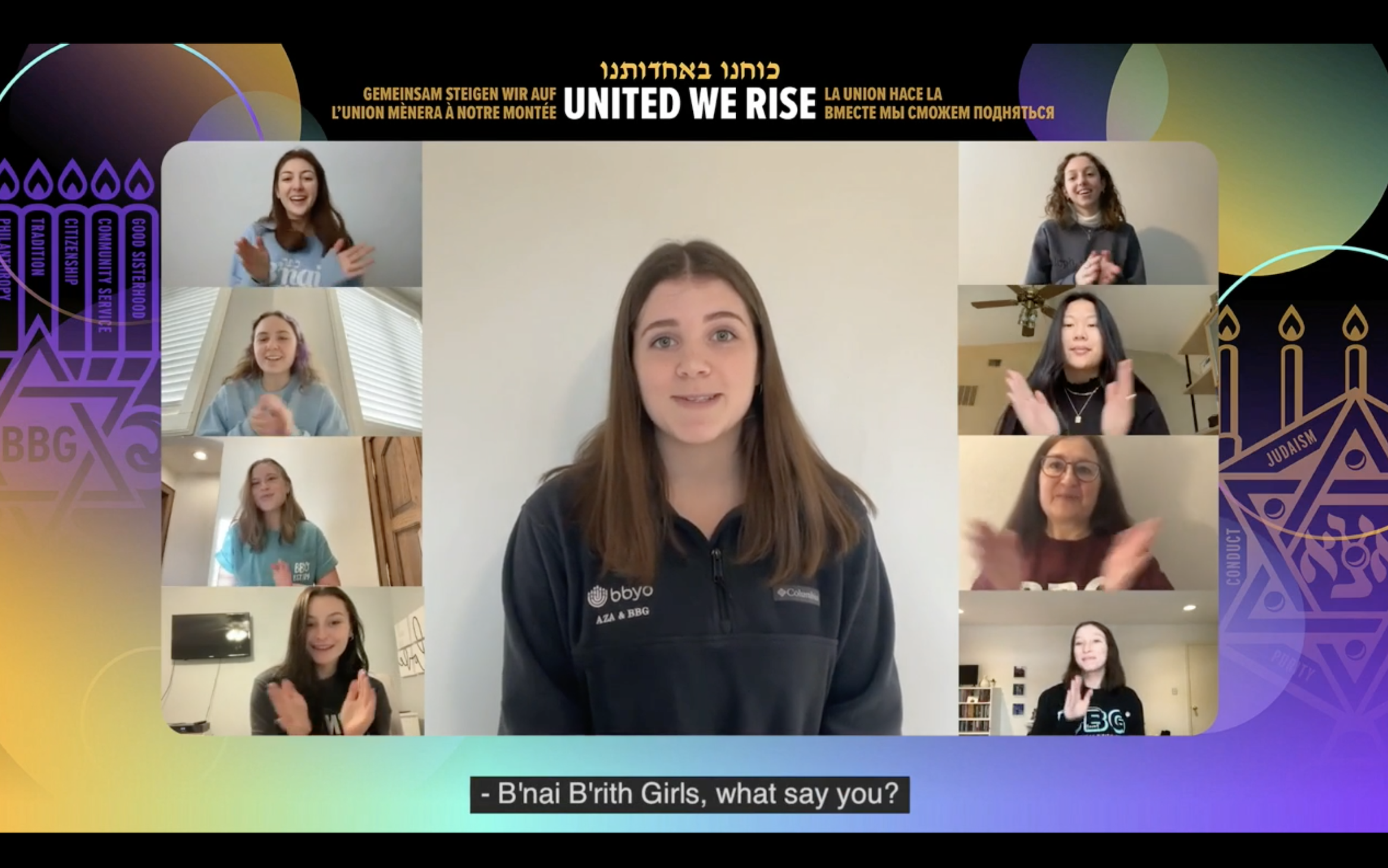 Group of people celebrating on stage