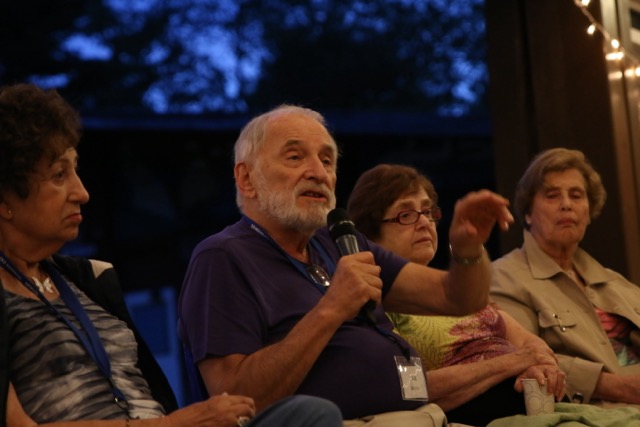 Group of people celebrating on stage