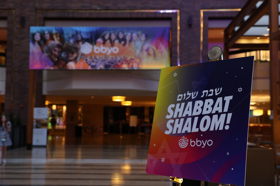 Group of people celebrating on stage