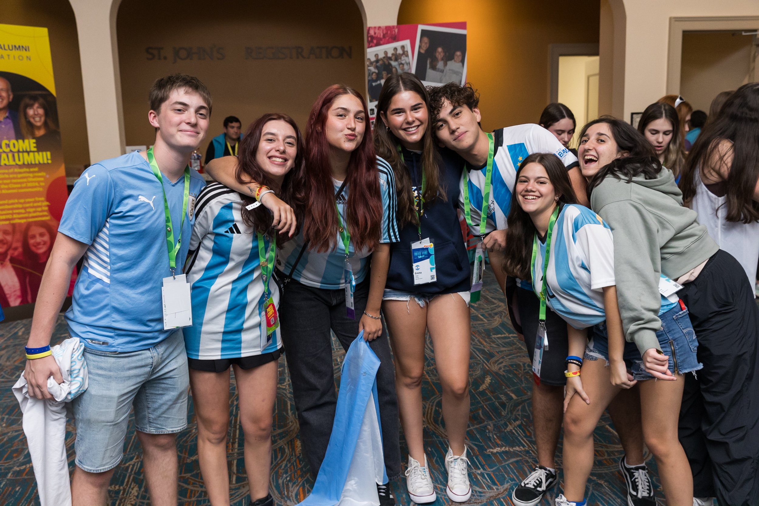 Group of people celebrating on stage