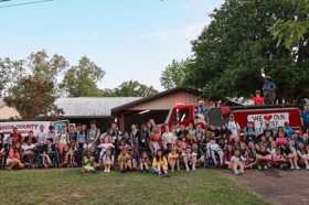 Group of people celebrating on stage