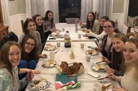 Group of people celebrating on stage