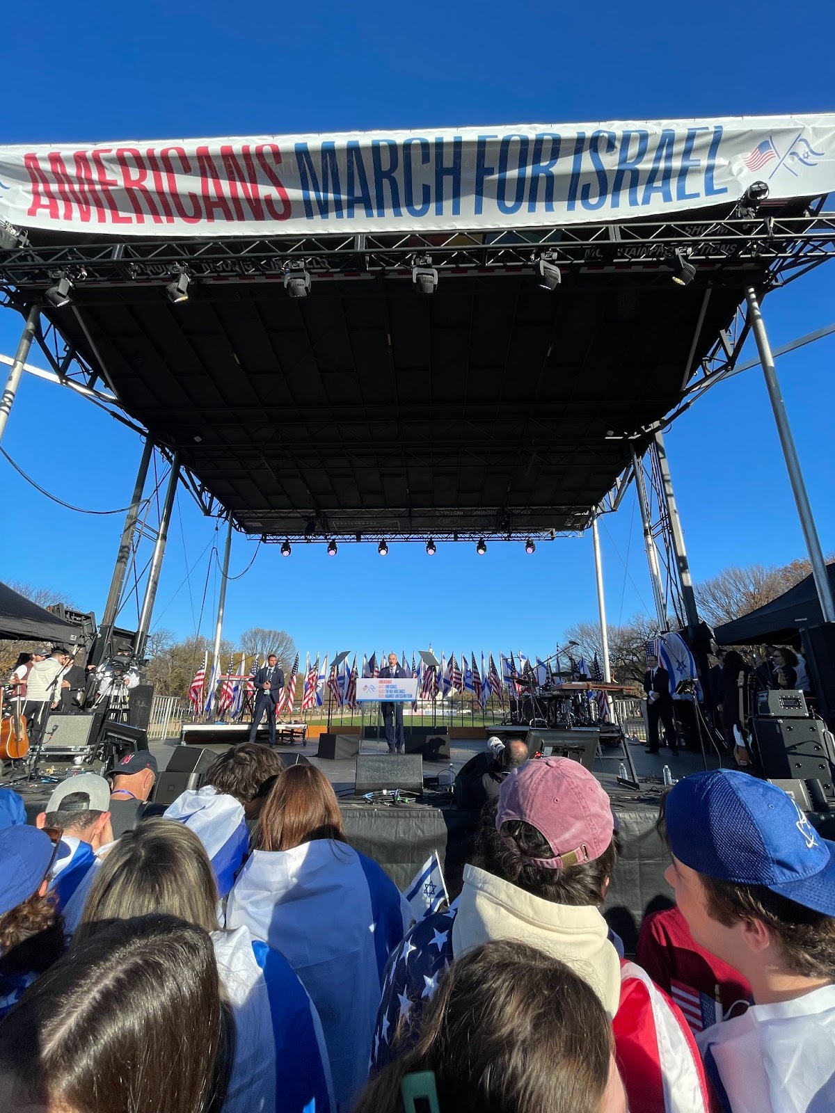 Group of people celebrating on stage