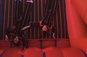 Group of people celebrating on stage