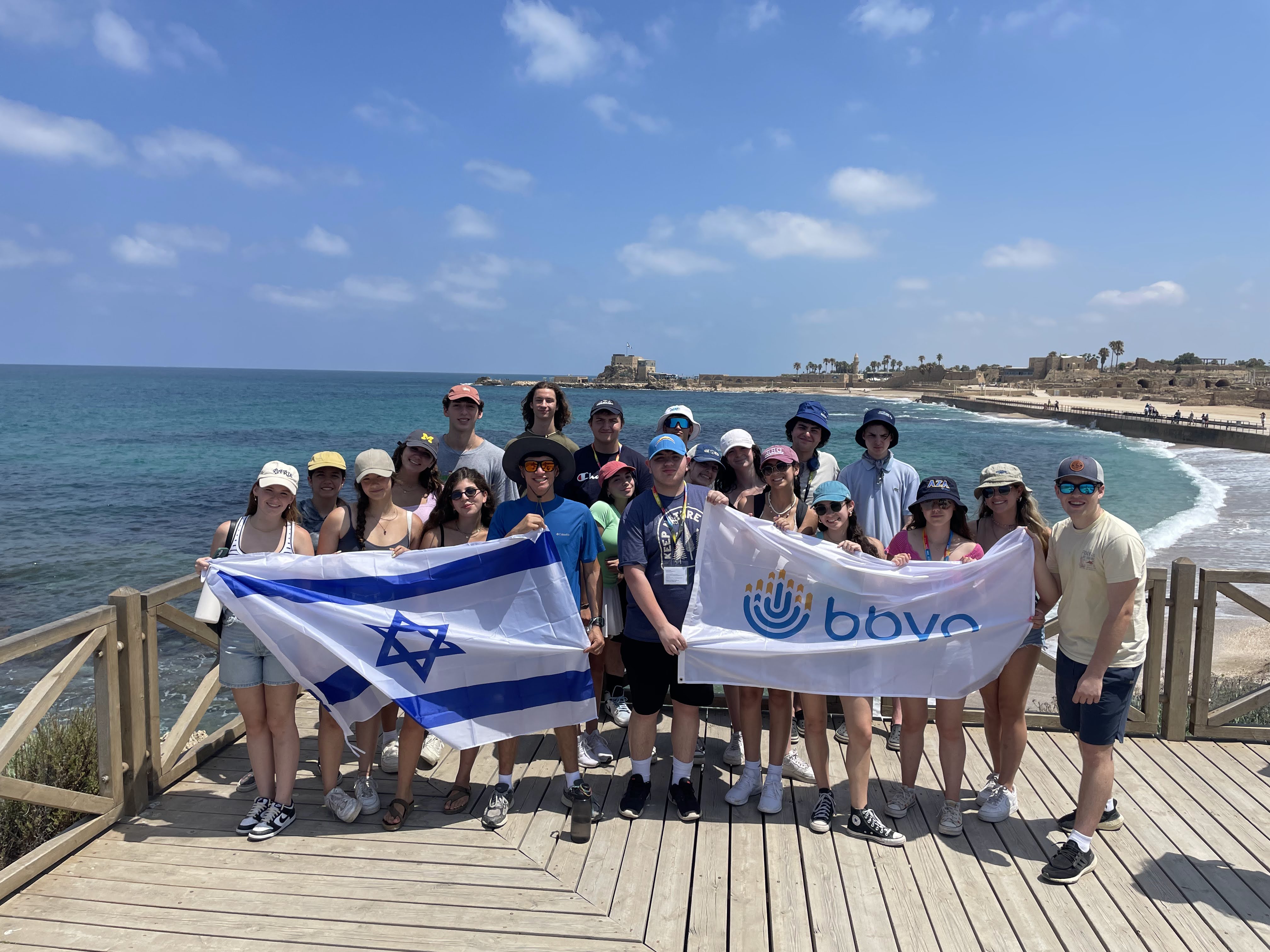 Group of people celebrating on stage